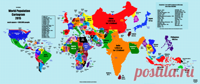 Revised World Population Map 2015 - Imgur