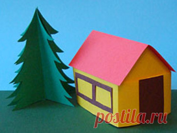 Домик из бумаги. Как сделать оригами своими руками. Детям очень нравится мастерить из бумаги своими руками разные поделки для игры, например домик оригами. Для такой игрушки прекрасно подойдут бумажные куклы.Берём квадрат размером 15 на 15 см:...