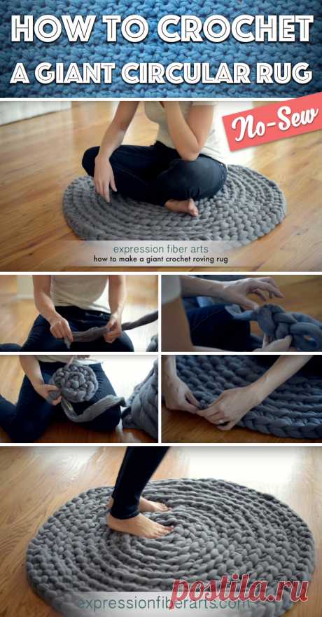 How to Crochet a Giant Circular Rug - No-Sew – Cute DIY Projects