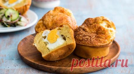 Несладкие кексы с яйцом и пармезаном — Фактор Вкуса