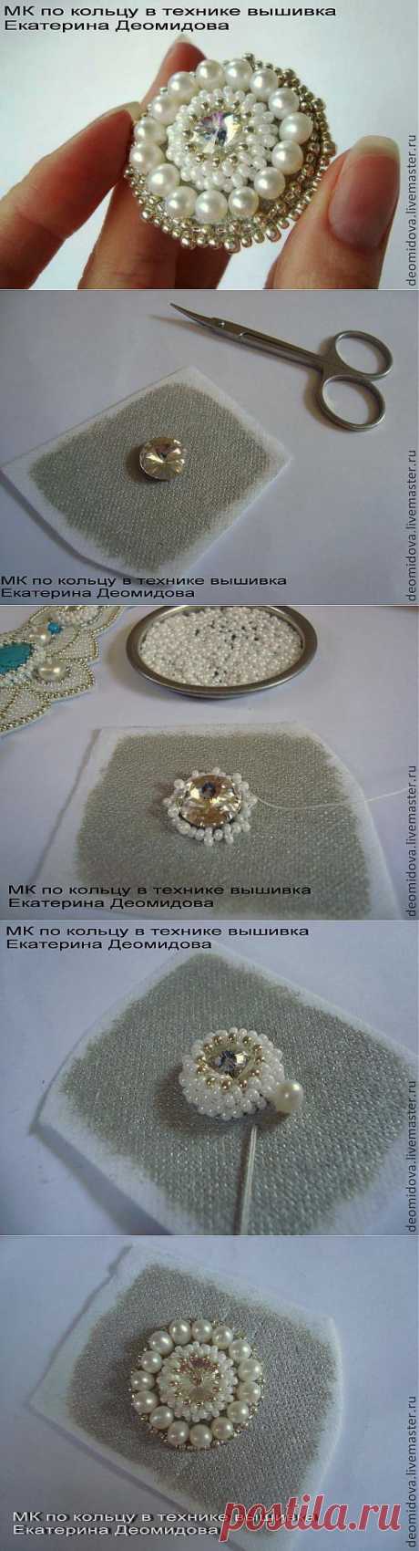 МК по созданию кольца в технике вышивка. - Ярмарка Мастеров - ручная работа, handmade