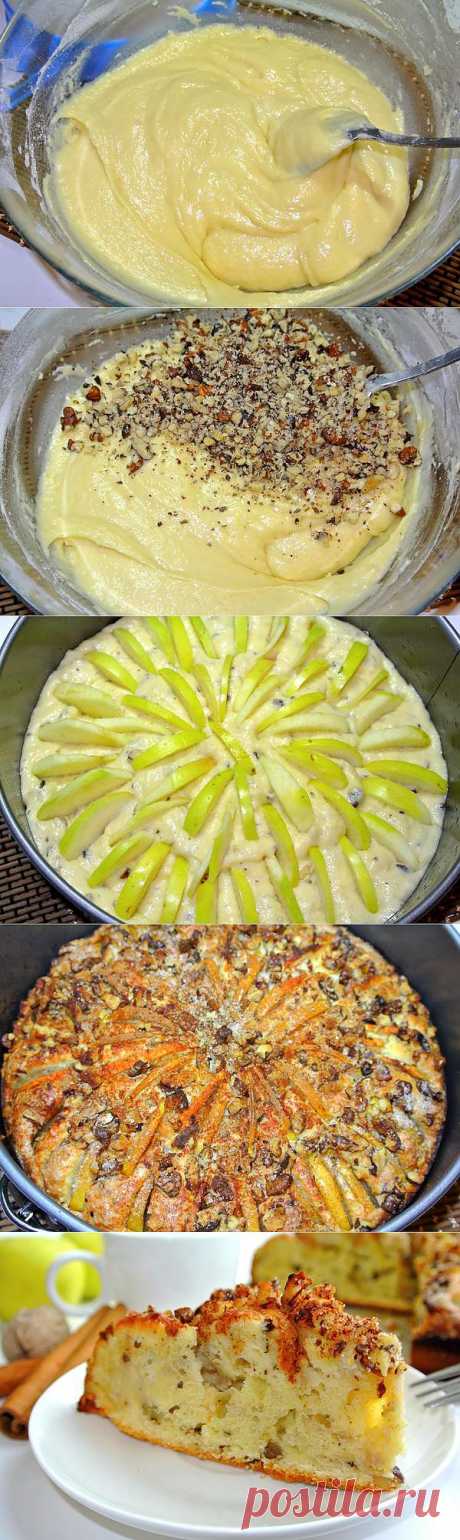 ЯБЛОЧНЫЙ ПИРОГ С ОРЕХАМИ.