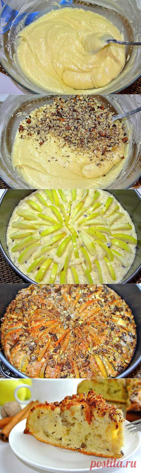 ЯБЛОЧНЫЙ ПИРОГ С ОРЕХАМИ.