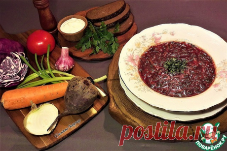 Постный борщ с краснокочанной капустой. Борщ - легкий, вегетарианский, но очень сытный. Подходит для разгрузочных дней и поста. А кто пост не держит - добавьте в тарелочку сметанки, и будет вам счастье!