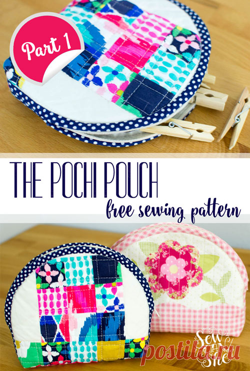 Free Pattern and Tutorial: The Pochi Pouch {part 1} — SewCanShe | Free Sewing Patterns and Tutorials Sew this cute dumpling shaped pouch using the One Yard Quilts panel from Lecien or your own fabrics!