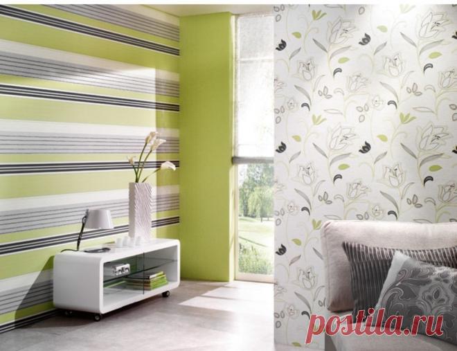 Как поклеить обои двух видов правильно их сочетая?
