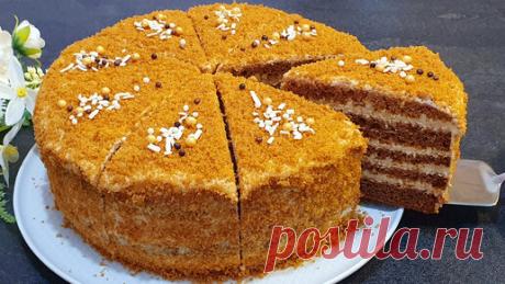 SHIRIN DUNYO | БЕЗ ДУХОВКИ! ТОРТ МЕДОВЫЙ. Теперь вы будете готовить КОРЖИ только так. Ленивый МЕДОВИК.