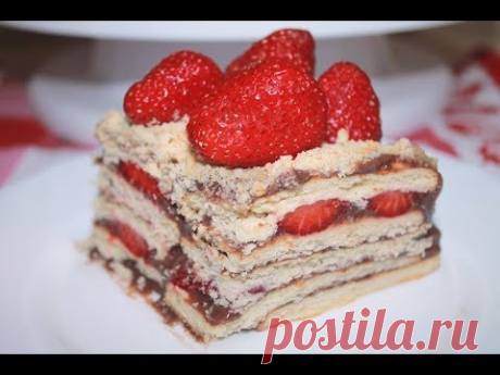 Торт Без Выпечки Нежный и Вкусный. Торт из Печенья с Кремом