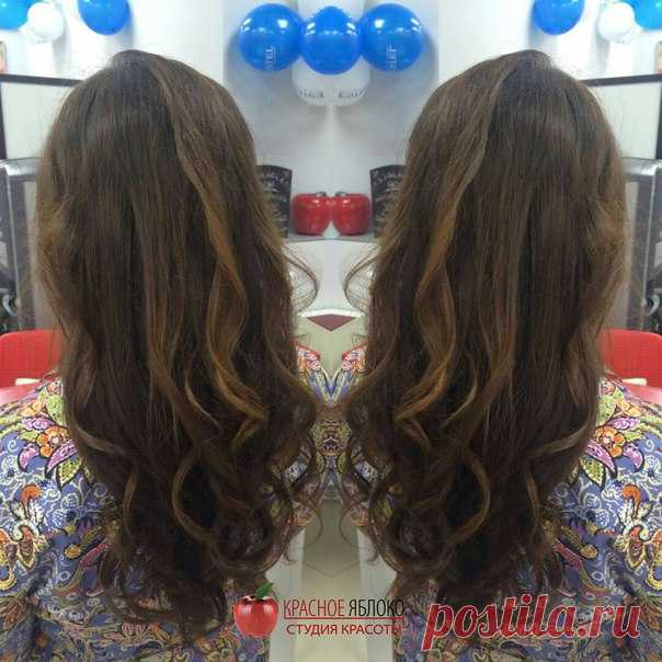 Стрижка💇 на длинные волосы👸 и струящиеся локоны🍃 от стилиста🍎 Максима м.Таганская.