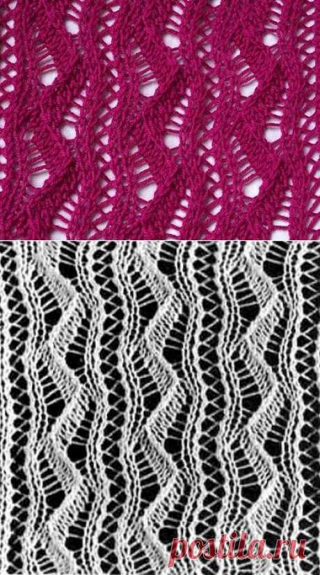 Узор &quot;Lace Ribbon Stitch&quot;.