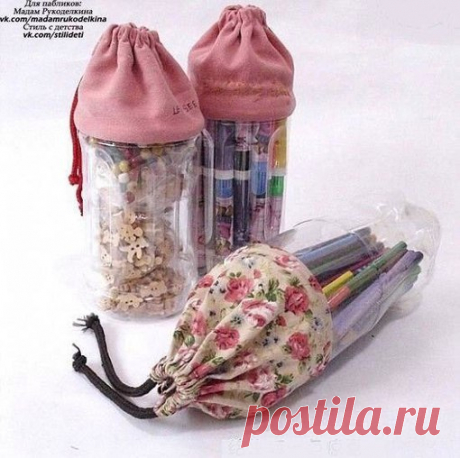 Мастерим органайзеры-сумочки из пластиковых бутылок
