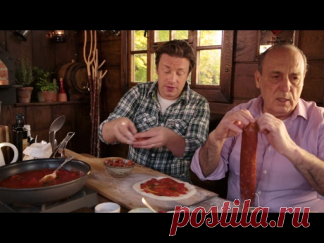 The Porkie Pizza | Jamie & Gennaro Satisfy your pizza craving with this incredible recipe from Jamie’s Italian. A perfectly crisp base topped with a sweet tomato and basil sauce, traditional cheddar from www.westcombedairy.com/ and pepperoni & spicy salami courtesy of British charcuterie h