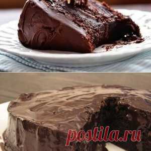 Супервлажный шоколадный пирог без яиц