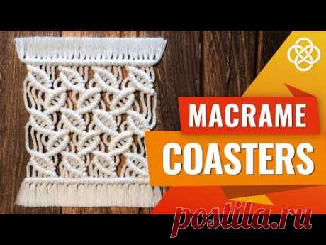Macrame Coasters Leaf Pattern | Macrame Coasters DIY | Macrame Coaster Tutorial - YouTube