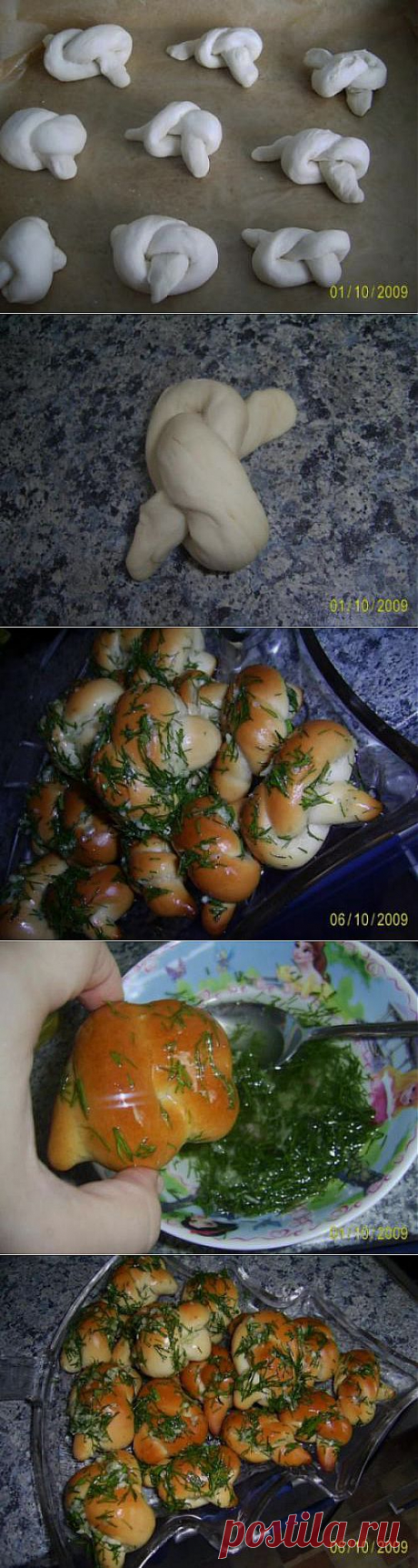 Приготовление булочек с укропом - Домашняя выпечка