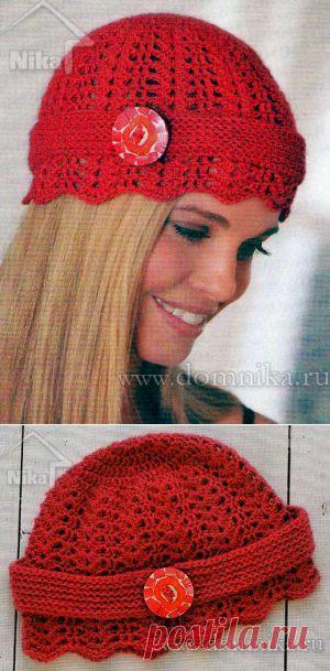 Связать шапку крючком