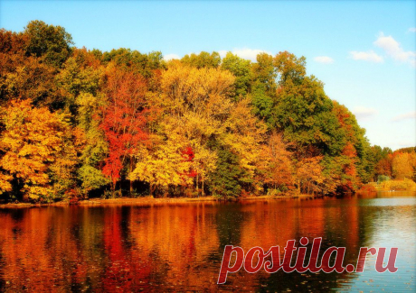 Александр Пушкин 
Унылая пора! Очей очарованье! 
Приятна мне твоя прощальная краса — 
Люблю я пышное природы увяданье, 
В багрец и в золото одетые леса, 
В их сенях ветра шум и свежее дыханье, 
И мглой волнистою покрыты небеса, 
И редкий солнца луч, и первые морозы, 
И отдаленные седой зимы угрозы.