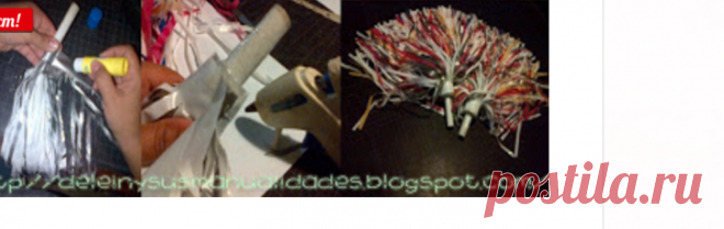 Delein Падилья и его Ремесла: Учебник как сделать с помпонами материалов вторичной переработки