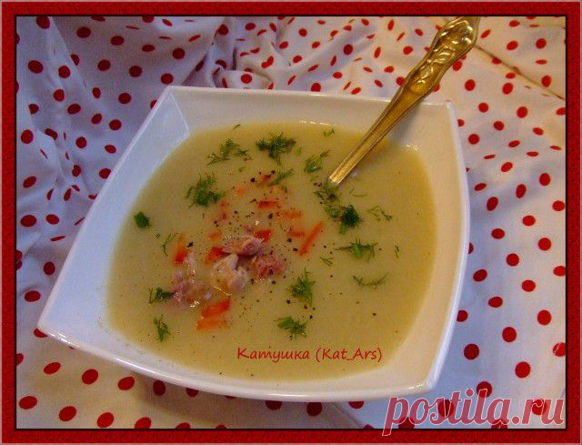 Суп-пюре со свиной рулькой и белой фасолью
