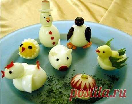 egg decoration ideas for children's table.