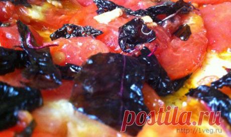 Рецепт: Жареный адыгейский сыр с помидорами | Первый Вегетарианский