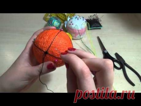 Тэмари Урок №3. Вышивка шара тэмари. - YouTube