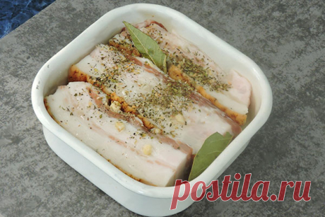 Засолка сала в пряностях — Домашняя кулинария