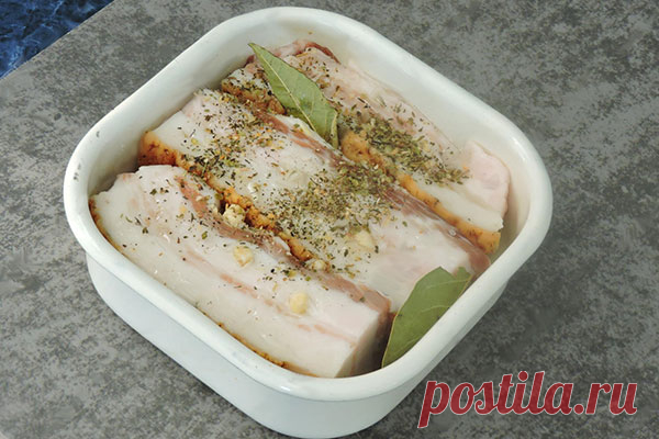 Засолка сала в пряностях — Домашняя кулинария