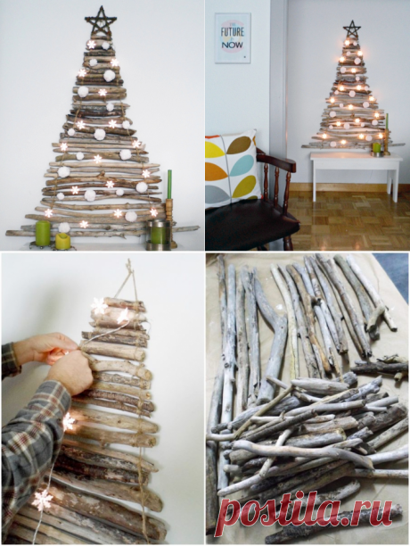 Рождественское дерево из сухих веток | Ivybush