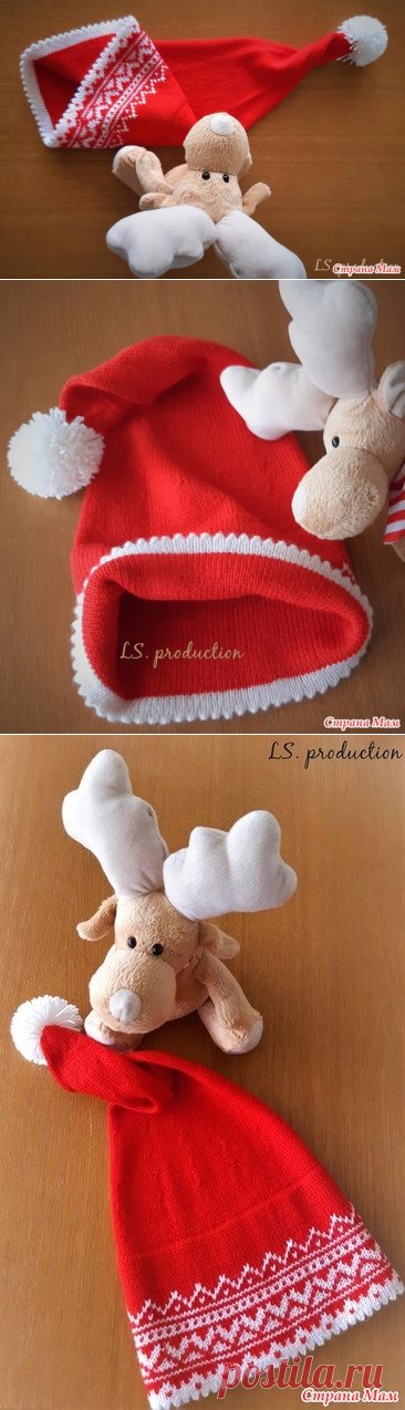 Колпачок скандинавского рождественского эльфа спицами по DROPS Design - Вязание - Страна Мам