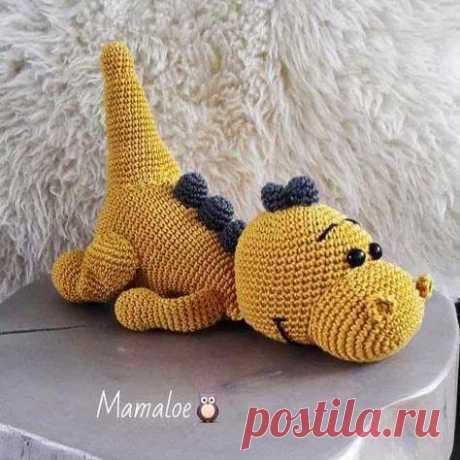 Спящий дракончик крючком. Амигуруми схемы и описания. Автор: Mamaloe | IRINELY.ART