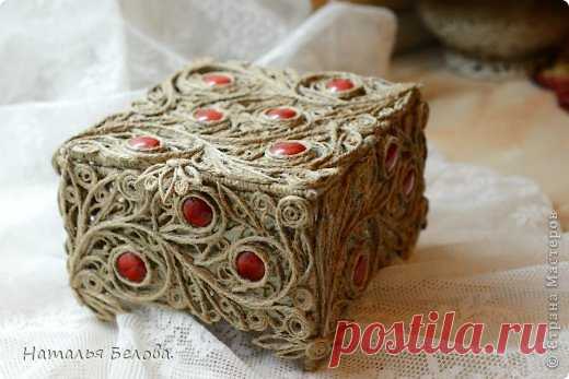 Джутовая филигрань. Шкатулка 
