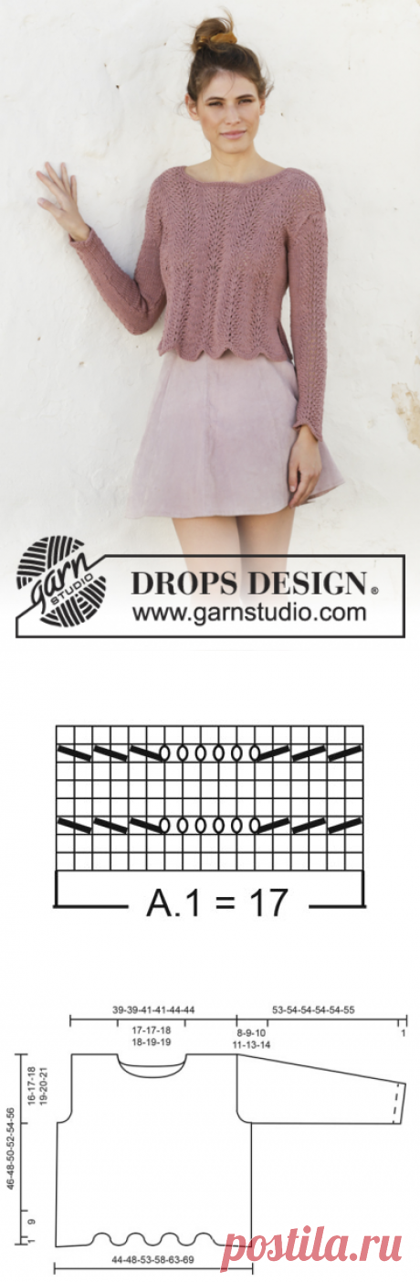 September Rose / DROPS 202-29 - Free knitting patterns by DROPS Design