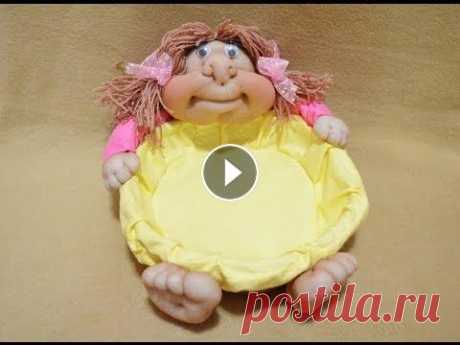 Кукла из капрона &quot;корзинка&quot; ❀ ❀ Видео урок о том, как сшить куклу из капрона в виде корзинки. Очень интересное решение, для декора конфетницы. Для изготовления куклы вам понадобитс...