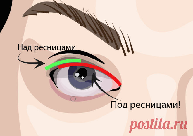 Как прокрасить межресничную линию: самый омолаживающий и выразительный прием в макияже глаз | Елена Юлкина | Яндекс Дзен