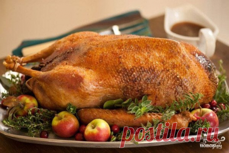 Гусь с яблоками в духовке - рецепт с фото на Повар.ру