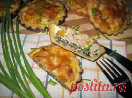 Мини-киши с индейкой, тыквой и рисом - кулинарный рецепт.
