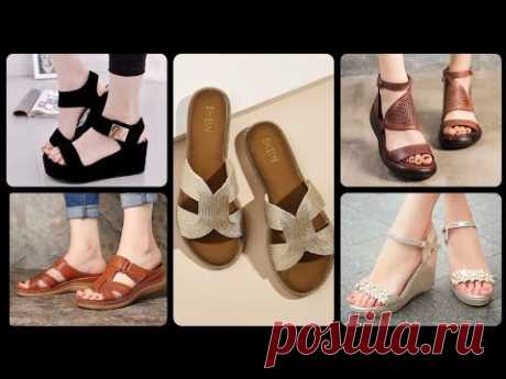 Casual And Top Stunning Comfortable Women Slipper Sandals And Wedge Heels Sandals