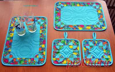 Уголок бравой швейки: салфетки ланчматы-Placemats