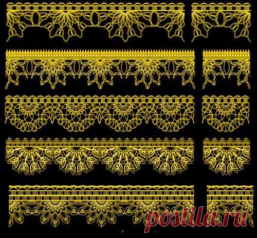 Декоративные элементы «бордюры,линеечки» горизонтальные.