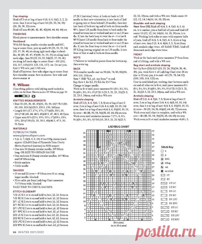 Заключительная часть журнала Vogue Knitting. Джемпер с божьей коровкой, восхитил! | Asha. Вязание, дизайн и романтика в фотографиях.🌶 | Дзен