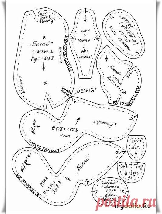 Выкройка Мишка-тедди.