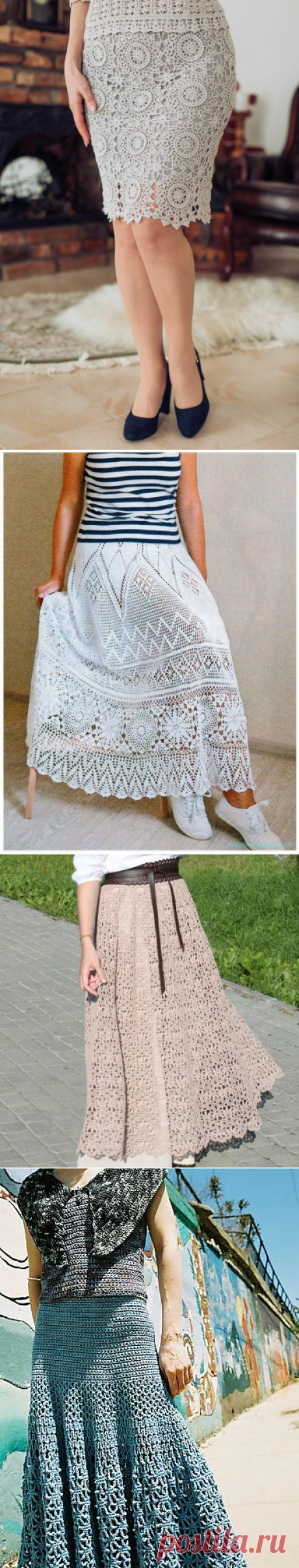 Вязанные юбки крючком