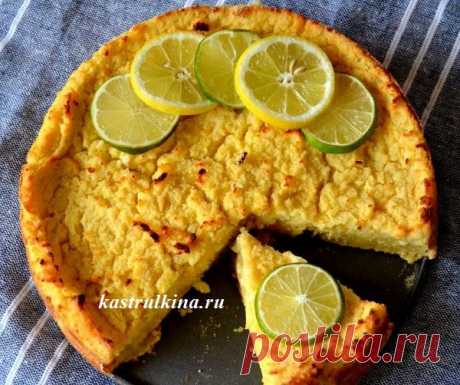 Итальянский сырный пирог с лимоном и рикоттой  на манке