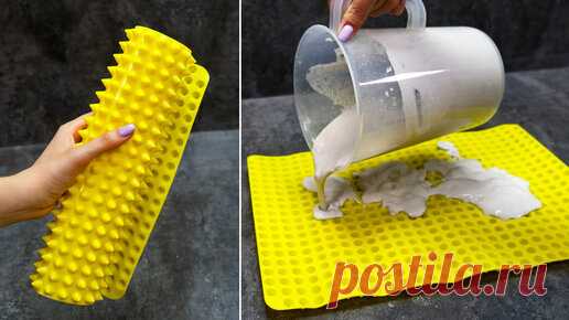 Мастер Сергеич | Залил гипс в резиновый коврик и сделал замечательную вещь для дома