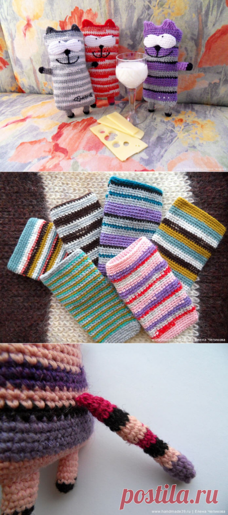 МК Вязаный чехол на телефон Коточехол – HandMade39.ru