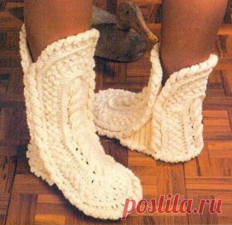 Вязаные сапожки