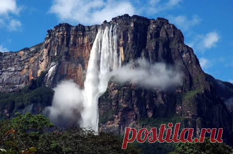 Водопад Анхель, Венесуэла.

Водопад Анхель (Angel Falls) — самый высокий в мире свободно падающий водопад высотой в 978 метров. Является самым знаменитым природным сокровищем Венесуэлы и одним из самых впечатляющих мест в мире. Водопад Анхель в 20 раз выше, чем Ниагарский водопад!