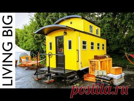 (2) Beautiful Train Caboose Inspired Tiny House At Portland Hotel - YouTube