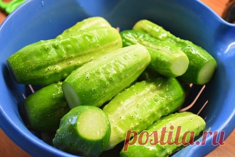 Малосольные огурчики сухой посол